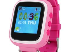 Resigilat! Ceas GPS Copii iUni Kid90, Telefon incorporat, Buton SOS, BT, LCD 1.44 Inch, Roz